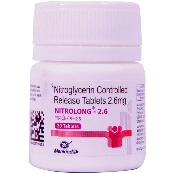 Nitrolong 2.6 Tablet - 1 Bottle Of 30 Tablets