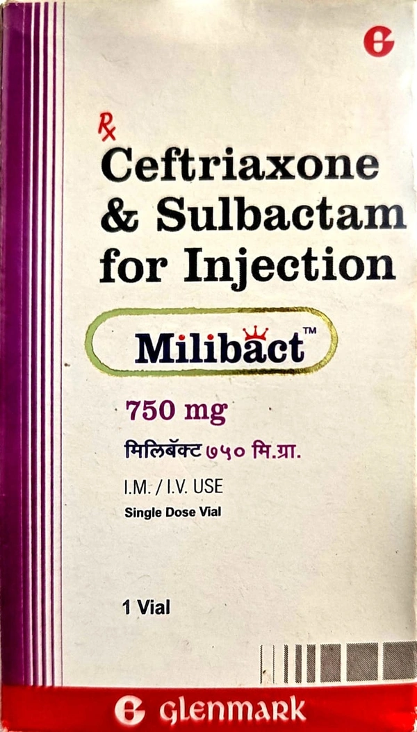 Milibact 750mg Injection - 1 Vial