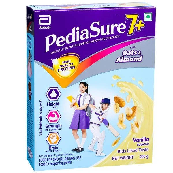 PediaSure 7+ with Oats & Almond - Vanilla, 200gm