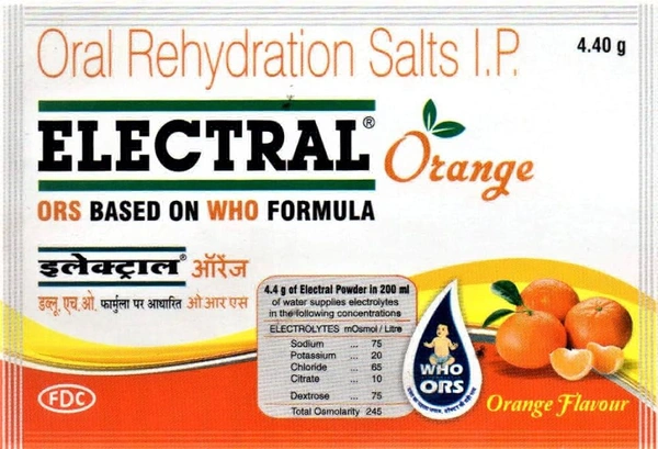 Electral ORS Powder - 1 Sachet, Orange