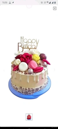 Red Rose With Golden Silver Cake - 1 Kg