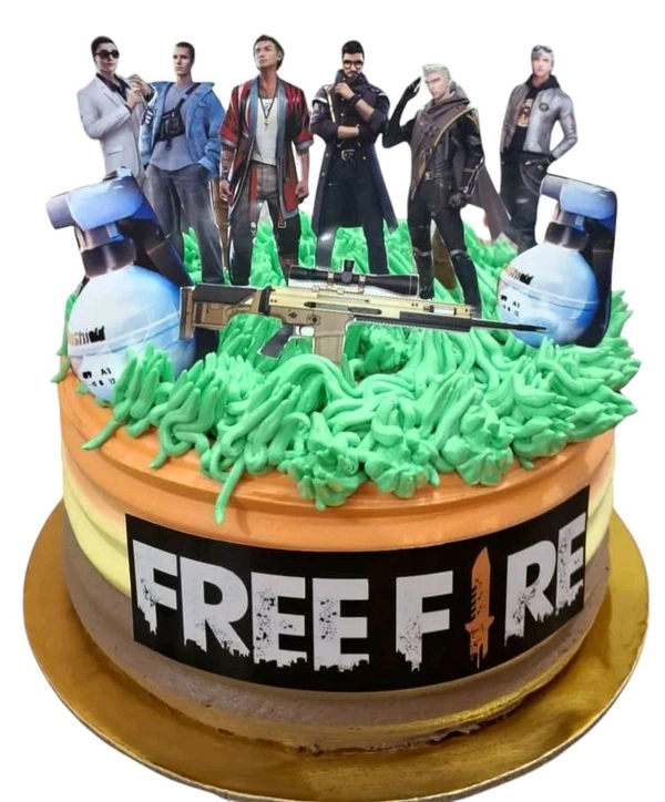 Free Fire Game Cake - 2.5 Kg