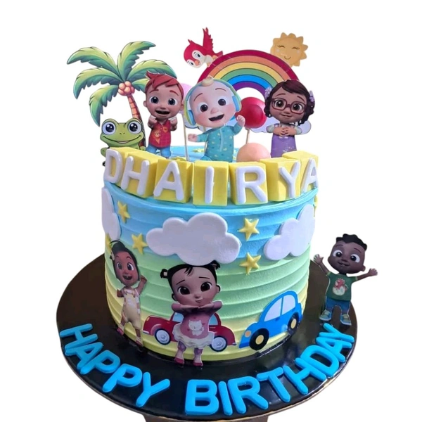 Fantasy Cocomelon Rainbow Cake - 1.5 Kg