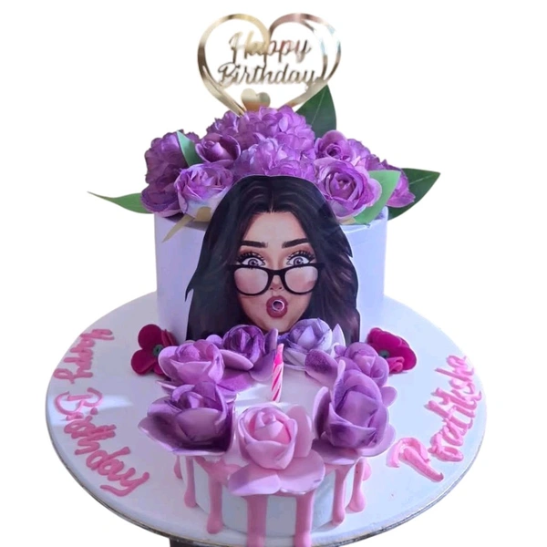 Floral Portrait Cake - 6 Kg