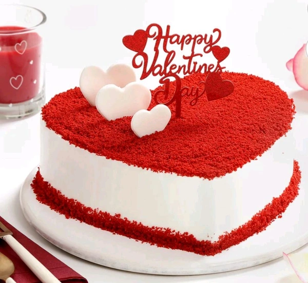 Pink Heart Shaped Rosette Cake - 10 Kg