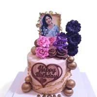 Mom's Birthday Cake With Photo - 2.5 Kg