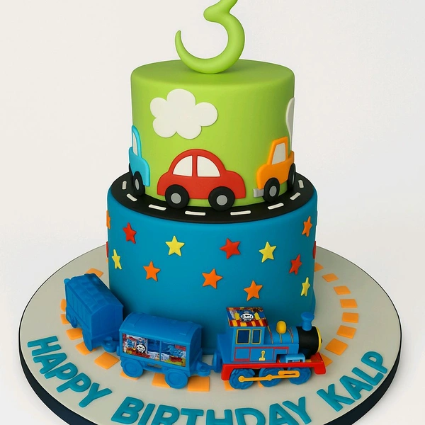 Car and Train Cake - 7 Kg