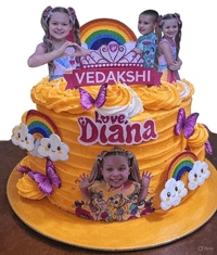 Rainbow Princess Cake - 5 Kg
