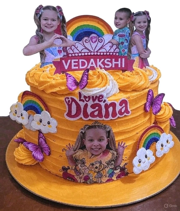 Rainbow Princess Cake - 5 Kg