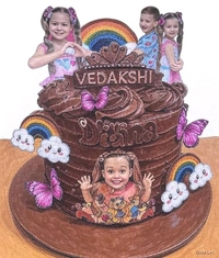 Rainbow Princess Cake - 5 Kg