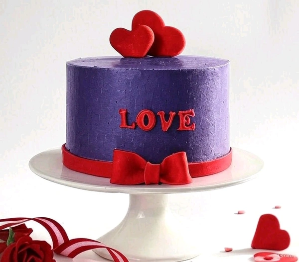 Heart And Love Cake For Couple - 2 Kg