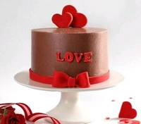 Heart And Love Cake For Couple - 2 Kg