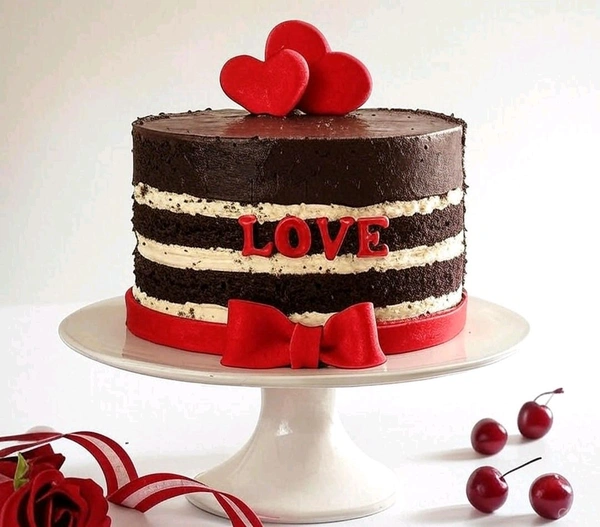 Heart And Love Cake For Couple - 2 Kg