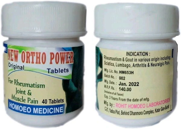 New Ortho Power Tablets - 40 Tablets