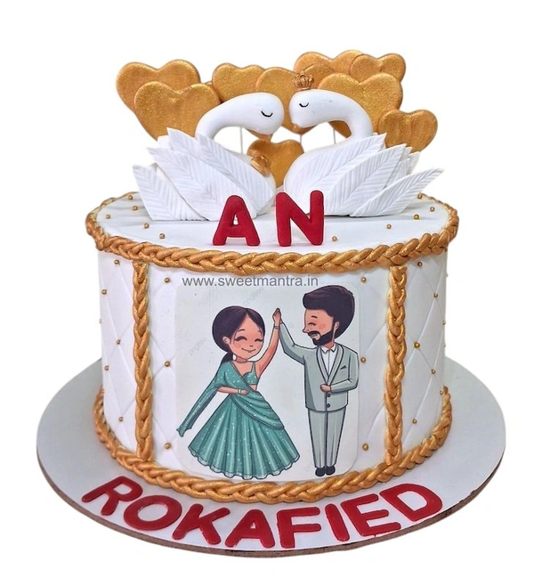 Golden Hearts Cake - 5.5 Kg