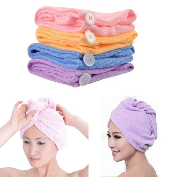 Hair Towel Wrap Absorbent Towel Hair-Drying Quick Dry Shower Caps Bathrobe Magic Hair Wrap Towel Super Quick-Drying Microfiber Bath Towel Hair Dry Cap Salon Towel(Multi Color)