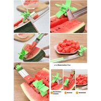 Watermelon Slicer Cutter,Melon Corer Windmill Watermelon Cutter Watermelon Knife, Perfect for Cutt Premium Stainless Steel Slicer Tongs