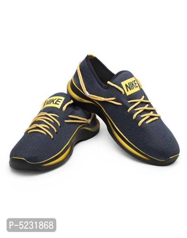 Branded high quality sports & running shoes for men's & boy's - Yellow, Uk7