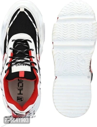 Stylish PU Red Sports Shoes For Men - Red, Uk10