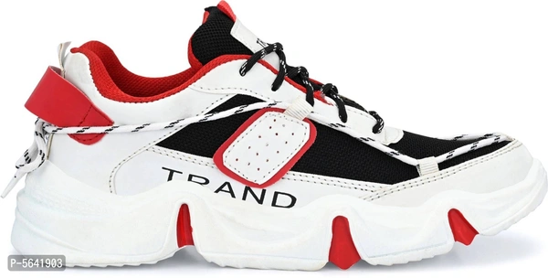 Stylish PU Red Sports Shoes For Men - Red, Uk10