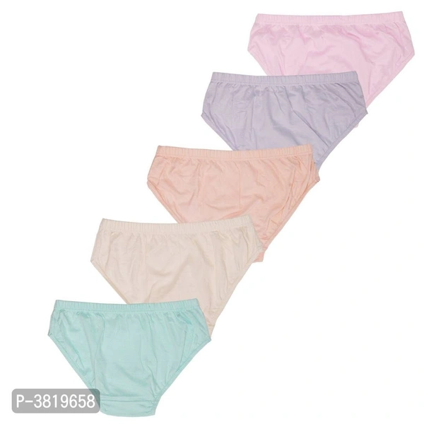Women Cotton Solid Panties, Pack of 5 - Multicoloured, S