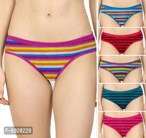 Women Cotton Silk Hipster Multicolor Panties Combo - Cotton (Pack Of 6). (Color : Orange,Green,Purple,Red,Blue,Pink) - Multicolour, XL