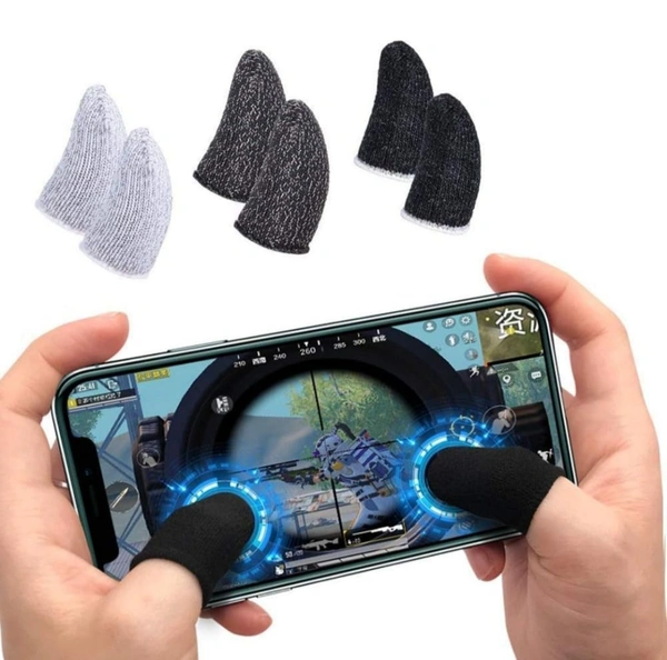 Thumb & Finger Sleeve for Mobile Game with Super Conductive Fiber Fabric, Anti-Sweat & Breathable for PUBG, Garena Free Fire, Rules of Survival, Knives Out