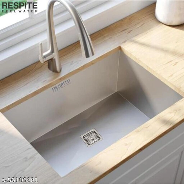 RESPITE 24" X 18" X 10" HANDMADE KITCHEN SINK HM-604 Vessel Sink  (Silver)Material: Stainless SteelColor: SilverType: Under Counter BasinProduct Breadth: 18 InchProduct Height: 10 InchProduct Length: 2.4 InchPack Of: Pack Of 1We Understand Bathroom & Kittchen. Over 20 Year The Bathroom & Kitchen Has Evolved From a Practical Space for Washing and Cleaning to an Emotional One Focused