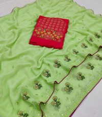Shree Nakoda Enterprise NEW EXCLUSIVE SEQUENCE WORK SAREE - A1