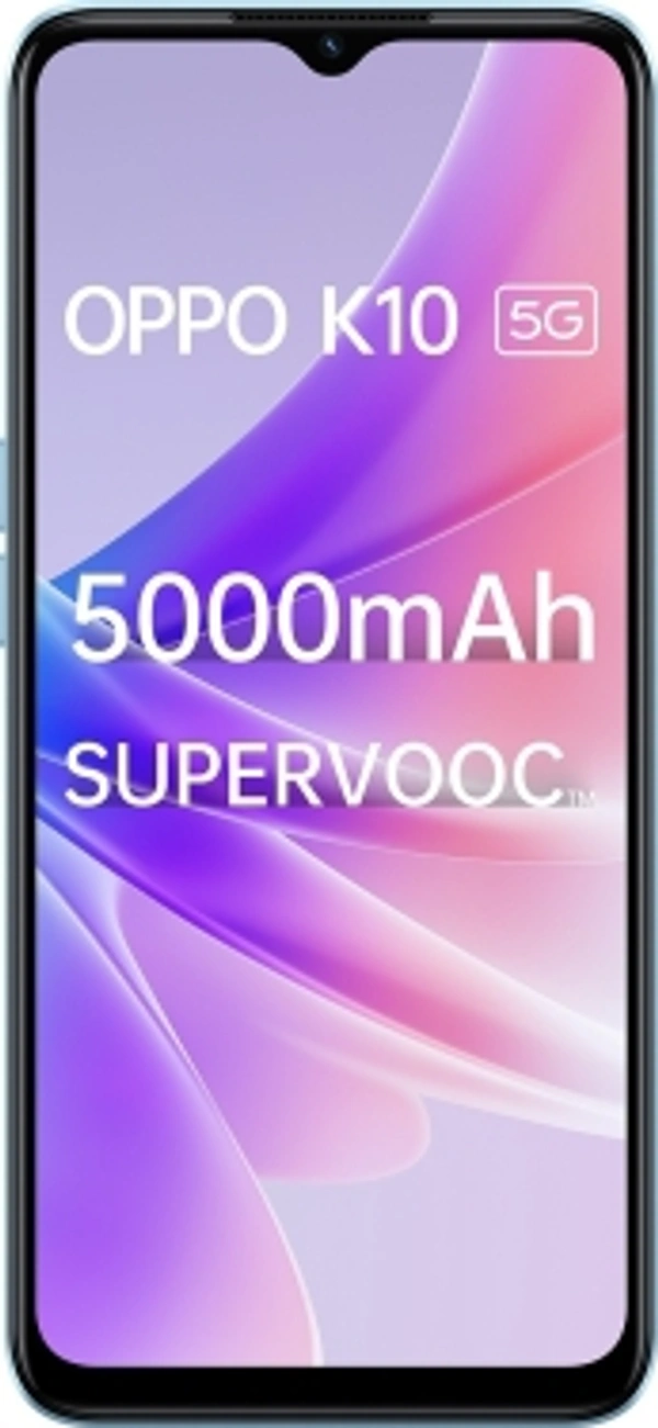 OPPO K10 5G (Ocean Blue, 128 GB)Color: Midnight Black, Ocean BlueRAM: 6 GB, 8 GB6 GB RAM | 128 GB ROM | Expandable Upto 1 TB16.66 cm (6.56 inch) HD+ Display48MP + 2MP | 8MP Front Camera5000 mAh Lithium Ion Polymer BatteryMediatek Dimensity 810 Processor7 Days Replacement Policy, No questions asked.