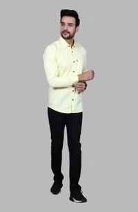 Liza Martin Men Solid Casual Cream ShirtColor: Blue, Cream, Light Blue, Light Green, Maroon, RedSize: M, L, XL, XXLFabric: Cotton BlendRegular Fit, Full SleeveCollar Type: SlimPattern: SolidSet of 110 Days Return Policy, No questions asked. - XXl
