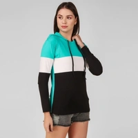 Color Block Women Multicolor T-ShirtColor: Blue, Maroon, Mustard, Olive, Red, See GreenSize: S, M, L, XLColor :MulticolorType :Hooded NeckSleeve :Full SleeveFit :RegularFabric :Cotton BlendStyle Code :Hood4348Neck Type :Hooded Neck7 Days Return Policy, No questions asked. - Nevy Blue, L