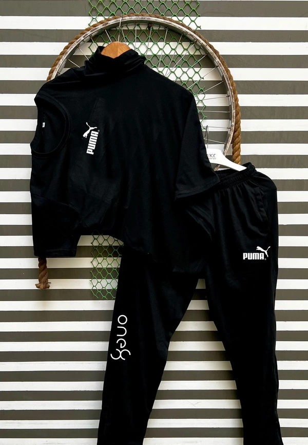 Jf Puma Tshirts + Lowar Combo - Jf, Xl