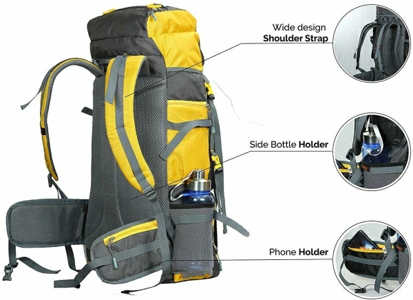 HK1-Y TREKKING BAG 65L HIKING BACKPACK TRAVEL RUCKSACK