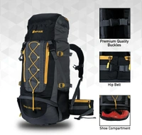 75L WATERPROOF TRAVEL RUCKSACK HIKING BACKPACK 