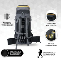 75L WATERPROOF TRAVEL RUCKSACK HIKING BACKPACK 