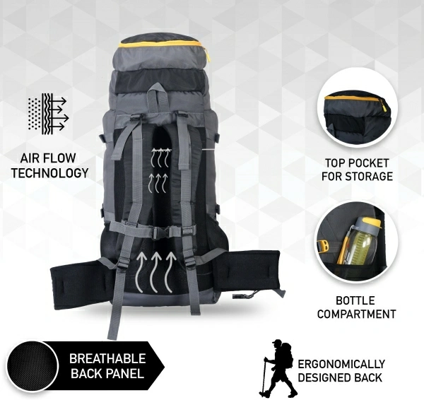 75L WATERPROOF TRAVEL RUCKSACK HIKING BACKPACK 