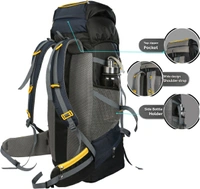 TREKKING BACKPACK 65L Blue,yellow 