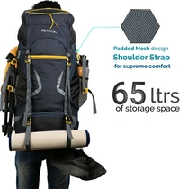 TREKKING BACKPACK 65L Blue,yellow 