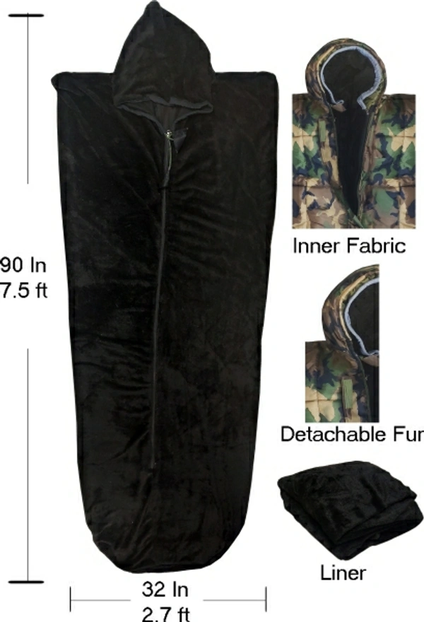 RHINOKRAFT Detachable Inner Fleece 6 Layer Sleeping Bag