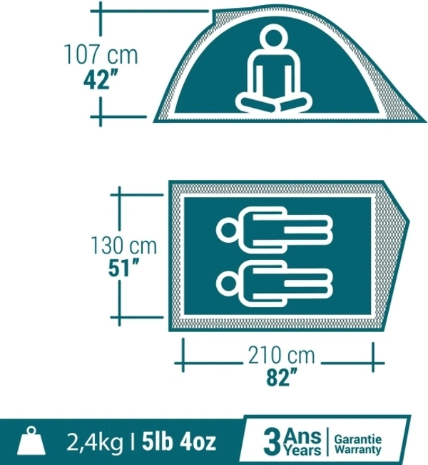 Waterproof Camping Tent For 2 Person 