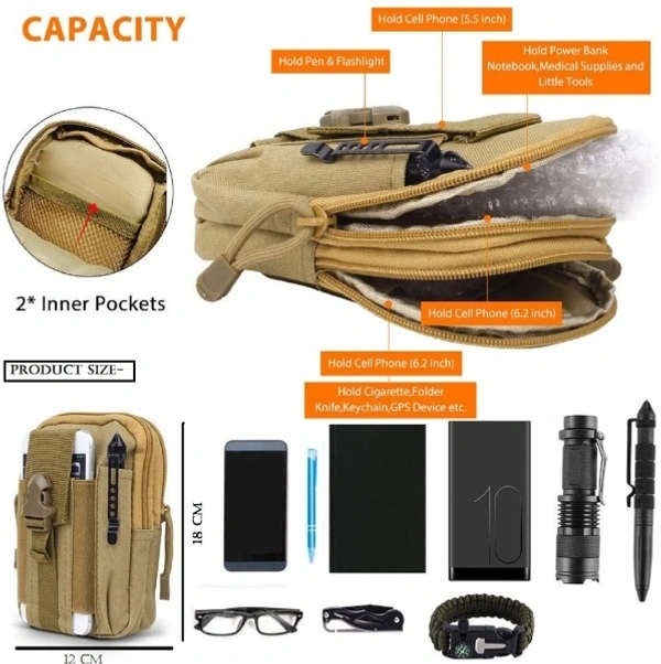 Travel Pouch Camping Belt Purse 