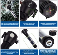 Rechargeable 7 Mode Solar LED Torch Travel Flash Light