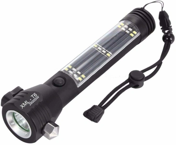Rechargeable 7 Mode Solar LED Torch Travel Flash Light