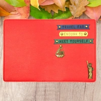 Leather Quoted Travel Document Organizer 