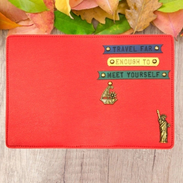 Leather Quoted Travel Document Organizer 