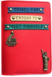 Leather Quoted Travel Document Organizer 