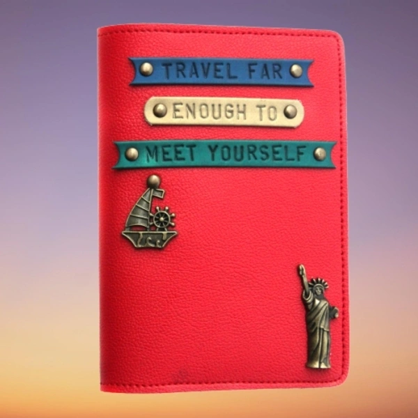 Leather Quoted Travel Document Organizer 