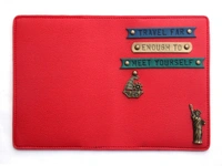 Leather Quoted Travel Document Organizer 