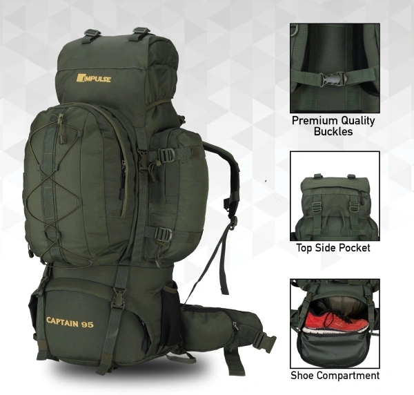 IMPULSE Captain 95L Waterproof Rucksack - Black